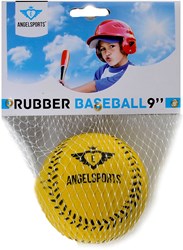 Baseball Spielzeugball aus Gummi 9 Zoll im Netz - Mehrfarbig