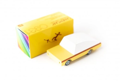 Candylab Holzspielzeugauto gelb - Candycar B. Nana Designauto-2