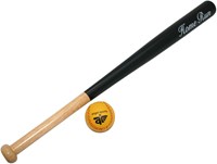 Angel Sports Baseball Set - Holz Baseballschläger 28 Zoll mit Ball schwarz