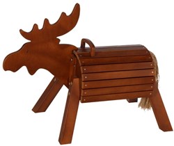 Goki Holz Gartenspielzeug Elch Ole - Sitzhöhe 50 cm - wetterfest