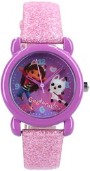 Vadobag Gabby's Puppenhaus Kinderuhr lila Glitzer Kids Time