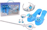 Johntoy Prinzessin Verkleidungsset Eisprinzessin Geschenkset Medium Blau