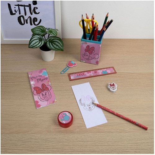 Undercover Minnie Mouse set de bureau - 6 pièces - kit de papeterie rose-3