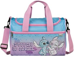 Sac de sport Undercover Stitch et Angel bleu clair - sac enfant polyester
