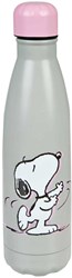 Undercover gourde Snoopy 500ml isolée avec bouchon à vis rose