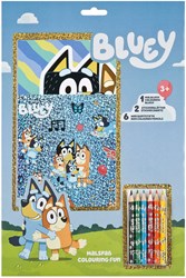 Kleurblok Bluey met Kleurpotloden en Stickers
