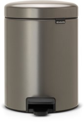 Brabantia Treteimer Abfalleimer 5 Liter Platinum - Badezimmer Mülleimer