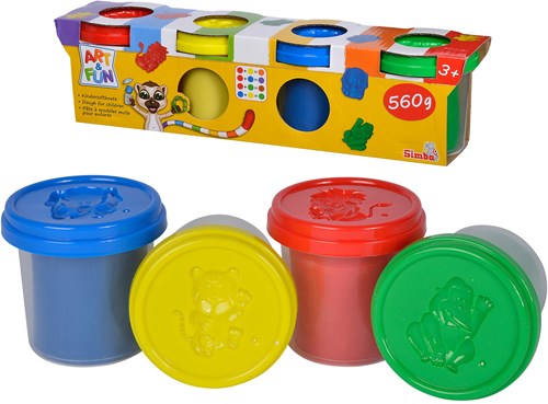 Simba Knete Set - Art & Fun - 4 Farben - kreatives Spielzeug