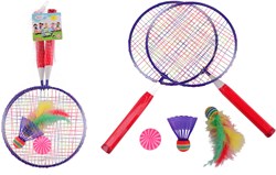 Johntoy set de badminton pour enfants - jouet d'extérieur coloré