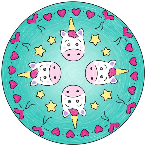 Ravensburger Mandala Designer Mini Unicorn - Kit de dessin pour enfants-2