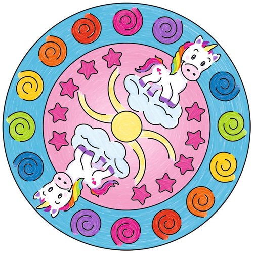 Ravensburger Mandala Designer Mini Unicorn - Kit de dessin pour enfants-3