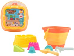 Johntoy seau de plage pliable avec accessoires - set de plage jouet