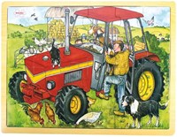 Bigjigs Puzzle en bois Tracteur - 24 pièces