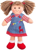 BigJigs Puppe Hattie - Stoffpuppe 25cm für Kinder