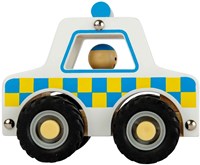 Bigjigs Holz Polizeiauto nachhaltiges FSC Spielzeugauto für Kinder-2