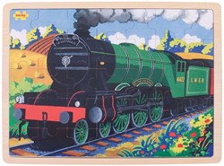 BigJigs puzzle en bois Flying Scotsman - 35 pièces train jouet