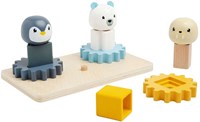 BigJigs Lernspielzeug Arctic Tiere Zahnradbrett FSC Holz-3