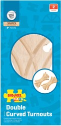 BigJigs Holz Eisenbahn doppelseitige Weichen - Erweiterungsset