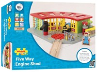 BigJigs DUE JUL 5 Way Engine Shed