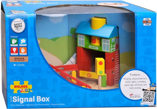 BigJigs Holz-Signalhaus für Eisenbahn - 3-teiliges Set-2