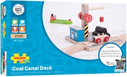 BigJigs Holz Eisenbahnset - Kohle Verladestation Hafen Zubehör