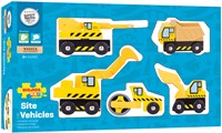 BigJigs Holz-Baufahrzeuge - Konstruktionsspielzeug Set - 5-teilig