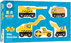 BigJigs Holz-Baufahrzeuge - Konstruktionsspielzeug Set - 5-teilig