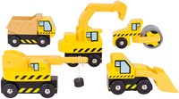 BigJigs Holz-Baufahrzeuge - Konstruktionsspielzeug Set - 5-teilig-2