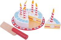 BigJigs gâteau d'anniversaire en bois jouet avec bougies-3