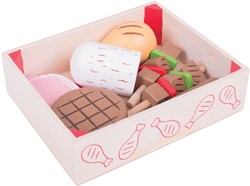 BigJigs caisse de viande en bois jouet pour cuisine enfant