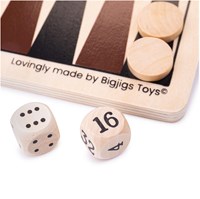 BigJigs Holz Backgammon Spiel - traditionelles Brettspiel für Kinder-3