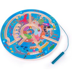 BigJigs puzzle labyrinthe aquatique en bois - jouet magnétique