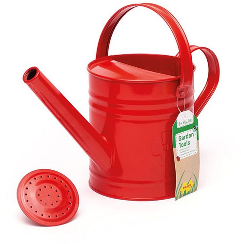 BigJigs Metall-Gießkanne rot - Gartenspielzeug für Kinder-3