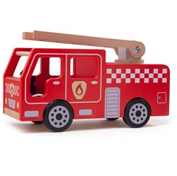 BigJigs camion de pompier en bois jouet - échelle - 28cm