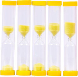 BigJigs Sanduhr Spielzeug 3 Minuten Timer Set von 5 Gelb