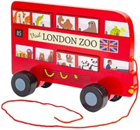 BigJigs Holzspielzeug London Bus Nachziehfigur FSC zertifiziert