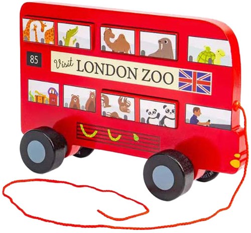 BigJigs Holzspielzeug London Bus Nachziehfigur FSC zertifiziert