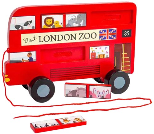 BigJigs Holzspielzeug London Bus Nachziehfigur FSC zertifiziert-2