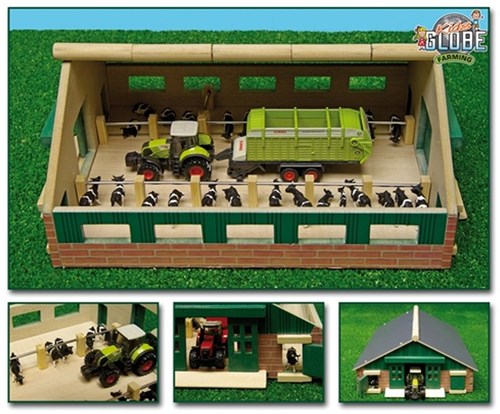 Kids GLOBE Holz Laufstall Bauernhof Spielzeug 1:87 Maßstab-2