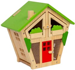 BigJigs Holz-Insektenhaus - pädagogisches Outdoor-Spielzeug 7-teilig