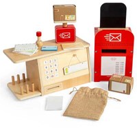 BigJigs Holz Postamt Spielset - pädagogisches Rollenspiel Spielzeug-2
