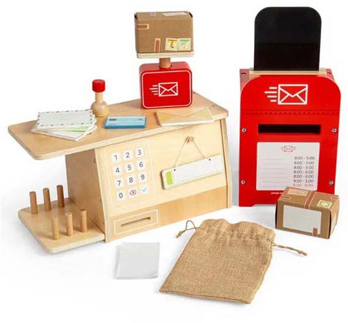 BigJigs Holz Postamt Spielset - pädagogisches Rollenspiel Spielzeug-2