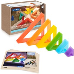 Guidecraft jouet éducatif Discovery Triangles - Rainbow carton
