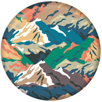Waboba frisbee Wingman Mountain Scape - disque volant silicone 15 cm