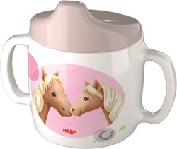Haba Baby Trinkbecher Pferde - Melamin Becher mit Pferdemotiv 150ml