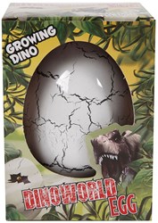 DinoWorld jumbo ei met groeiende dinosaurus 6ass 11cm