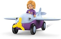 Toddys Spielzeugflugzeug Conny Cloudy mit beweglicher Figur und Schwungradmotor-2