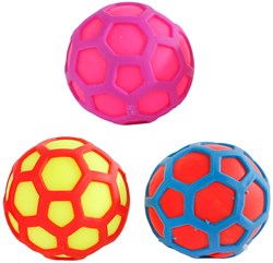 Balle anti-stress jouet hexagone 7cm multicolore enfants