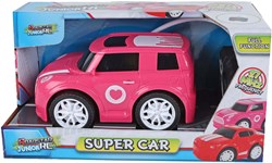 Roadstar RC auto 27MHZ roze 13,5cm