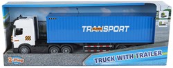 2-Play Vrachtwagen met oplegger frictie licht en geluid 38cm